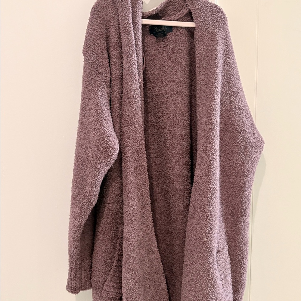Cozy Lavender Open-Front Sweater